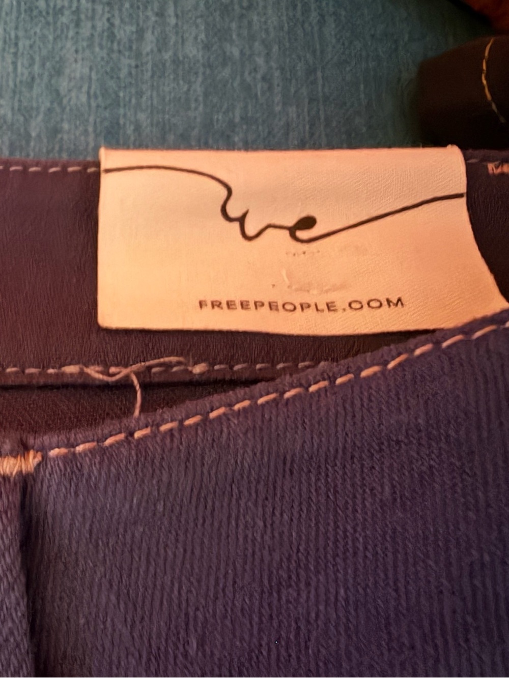 Free People We The Free Navy Wide-Leg Patchwork Embroidered Pants NWT SZ 29 - Picture 13 of 16